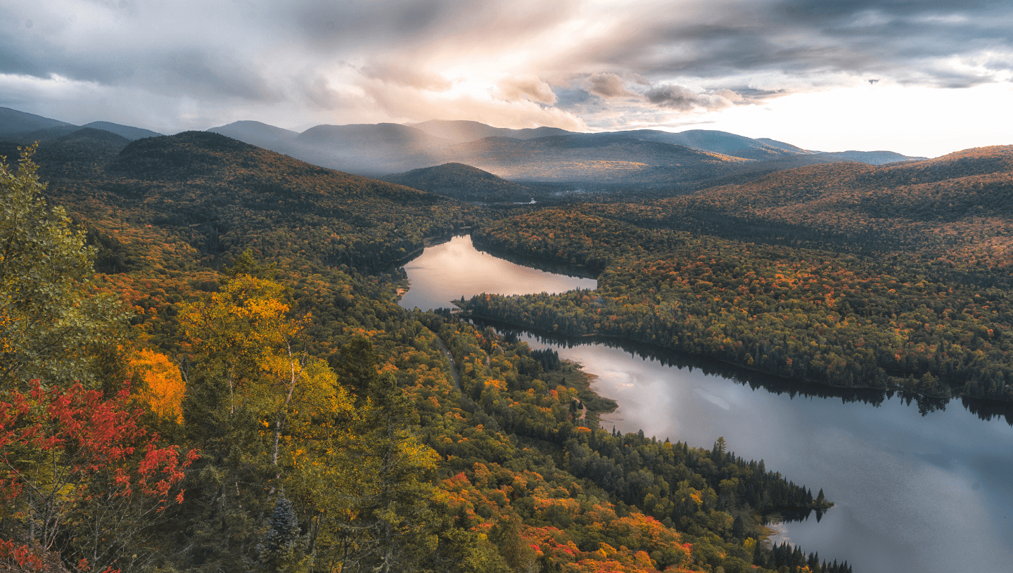 Mountain landscape at sunrise, nature scenery